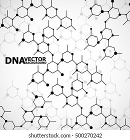 Structure molecule of DNA. Geometric abstract background. Vector illustration. Eps10