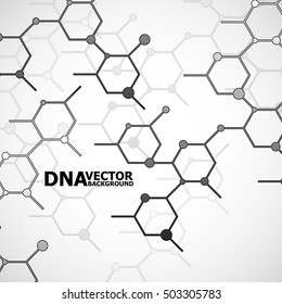 Structure molecule of DNA. Geometric abstract background. Vector illustration. Eps10