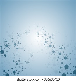Structure molecule of DNA and neurons. Abstract background. Medicine, science and technology. Vector illustration for your design.