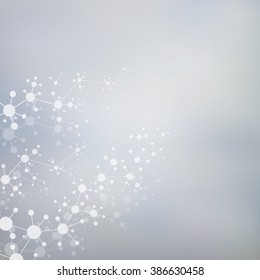 Structure molecule of DNA and neurons. Abstract background. Medicine, science and technology. Vector illustration for your design.