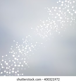 Structure molecule of DNA and neurons. Abstract background. Medicine, science and technology. Vector illustration for your design.
