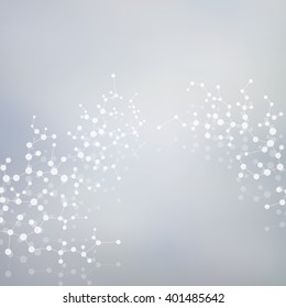Structure molecule of DNA and neurons. Abstract background. Medicine, science and technology. Vector illustration for your design.