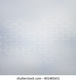 Structure molecule of DNA and neurons. Abstract background. Medicine, science and technology. Vector illustration for your design.