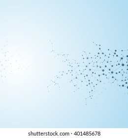 Structure molecule of DNA and neurons. Abstract background. Medicine, science and technology. Vector illustration for your design.