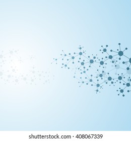 Structure molecule of DNA and neurons. Abstract background. Medicine, science and technology. Vector illustration for your design.