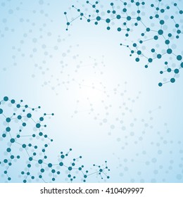 Structure molecule of DNA and neurons. Abstract background. Medicine, science and technology. Vector illustration for your design.