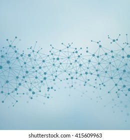 Structure molecule of DNA and neurons. Abstract background. Medicine, science and technology. Vector illustration for your design.