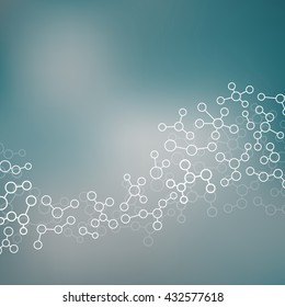 Structure molecule of DNA and neurons. Genetic and chemical compounds. Medicine, science and technology concept. Abstract background. Vector illustration for your design.