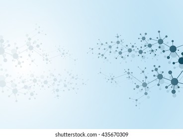 Structure molecule of DNA and neurons. Genetic and chemical compounds. Medicine, science and technology concept. Abstract background. Vector illustration for your design.