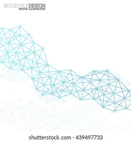 Structure molecule of DNA and neurons. Genetic and chemical compounds. Medicine, science and technology concept. Abstract background. Vector illustration for your design.