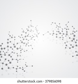 Structure molecule DNA and neurons. Scientific vector illustration