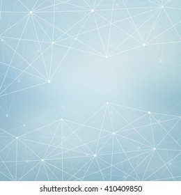 Structure molecule of DNA and neurons. Structural atom. Genetic and chemical compounds. Medicine, science and technology concept. Geometric abstract background. Vector illustration for your design.