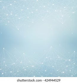Structure molecule of DNA and neurons. Structural atom. Genetic and chemical compounds. Medicine, science and technology concept. Geometric abstract background. Vector illustration for your design.