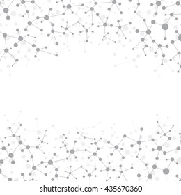 Structure molecule of DNA and neurons. Structural atom. Genetic and chemical compounds. Medicine, science and technology concept. Geometric abstract background. Vector illustration for your design.