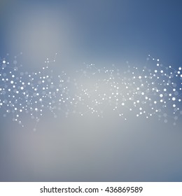 Structure molecule of DNA and neurons. Structural atom. Genetic and chemical compounds. Medicine, science and technology concept. Geometric abstract background. Vector illustration for your design.