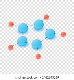 Structure molecule icon. Isometric illustration of structure molecule vector icon for web