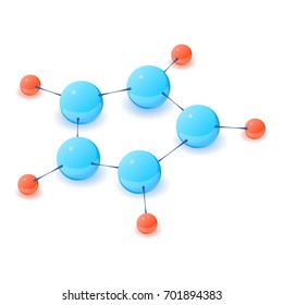 Structure molecule icon. Isometric illustration of structure molecule vector icon for web