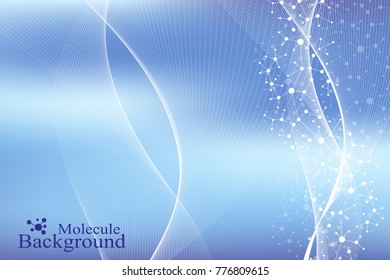 Structure molecule. Molecule and medical concept. Science and technology background for your design. Vector Illustration