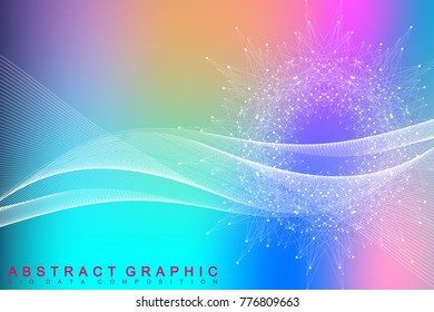 Structure molecule. Molecule and medical concept. Science and technology background for your design. Vector Illustration