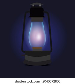 The structure of an older model lamp looks like burning. In a vector model illustration.