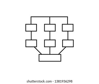 structure organization line icon - Vector 