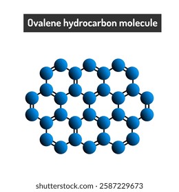 Structure of Ovalene hydrocarbon molecule