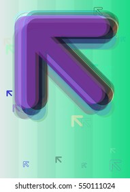 structure over emblematic arrows vector background, excellent illumination among example