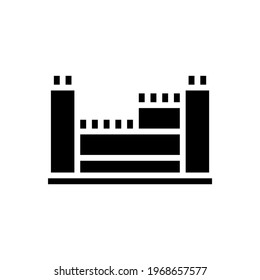 structure with reinforcement concrete glyph icon vector. structure with reinforcement concrete sign. isolated contour symbol black illustration