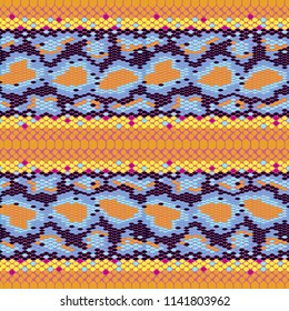 structure Snake skin seamless vector pattern for girls, boys, clothes. . Reptile seamless texture. Animal print. Funny wallpaper for textile and fabric. Fashion style. Colorful bright