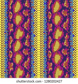 structure Snake skin seamless vector pattern for girls, boys, clothes. . Reptile seamless texture. Animal print. Funny wallpaper for textile and fabric. Fashion style. Colorful bright