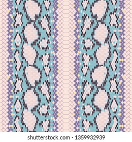 structure Snake skin seamless vector pattern for girls, boys, clothes. . Reptile seamless texture. Animal print. Funny wallpaper for textile and fabric. Fashion style. Colorful bright