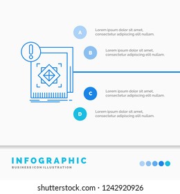 structure, standard, infrastructure, information, alert Infographics Template for Website and Presentation. Line Blue icon infographic style vector illustration