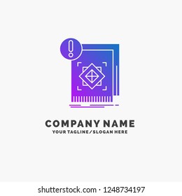 structure, standard, infrastructure, information, alert Purple Business Logo Template. Place for Tagline.
