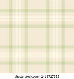 Structure tartan plaid background, chic vector texture check. Mature pattern seamless textile fabric in light and beige color.