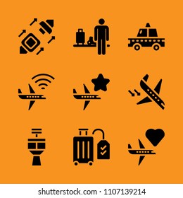 structure, traveler, luxury and lost icon set. Vector illustration for web and design.