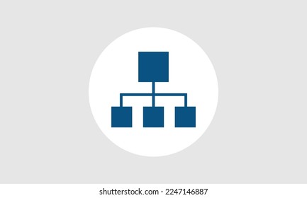 Structure, tree hierarchy icon isolated Vector illustration