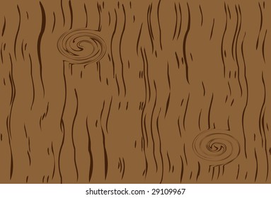 Structure of a tree with knots. Vector. Without mesh.
