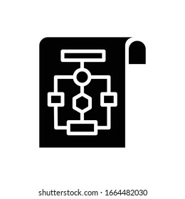 Structure Vector Glyph illustration. Design Development icon.