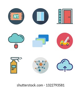 structure vector icon set