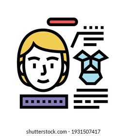 structure of work face id color icon vector. structure of work face id sign. isolated symbol illustration