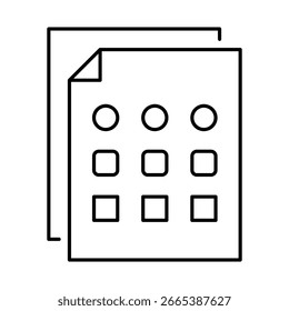 Structured Content Icon. Web Content Layout Icon. Organized Data for Web Pages, Content Strategy, and SEO Optimization.