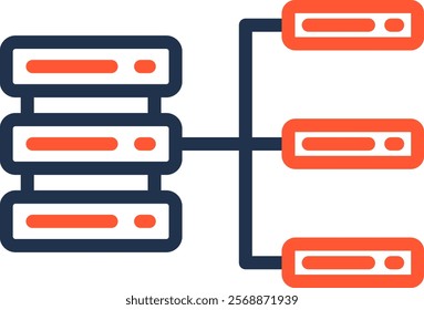 Structured Data Icon Color Line Vector Illustration