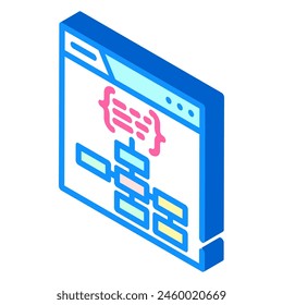 structured data markup seo isometric icon vector. structured data markup seo sign. isolated symbol illustration