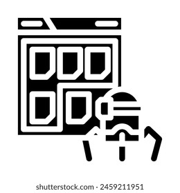 structured data seo glyph icon vector. structured data seo sign. isolated symbol illustration