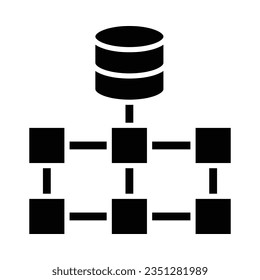 Structured Data Vector Glyph Icon For Personal And Commercial Use.

