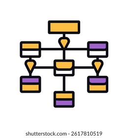 Structured diagram illustrates connections in abstract space
