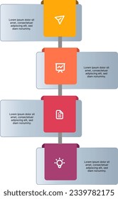 Structured infographic vector illustration from top to bottom