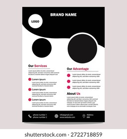Plantilla de folleto de marketing estructurado con presentación limpia.
Una Plantilla de folleto de marketing estructurado diseñado con una presentación limpia para garantizar la claridad y la coherencia. El diseño incluye secciones designadas para títulos, texto, Imágenes y Elementos de llamada a la acción. El espaciado y la tipografía equilibrados mejoran la legibilidad en medios impresos y digitales. Adecuado para carteles, volantes y campañas en línea. La estructura adaptable permite un uso repetido para diferentes necesidades de promoción, manteniendo un aspecto pulido y profesional.

Diseño Corporativa de la Plantilla del volante de la compañía con el diseño moderno y el texto del marcador de posición para la marca y el folleto profesional del negocio de los materiales de la comercialización con las Formas geométricas e información de la muestra