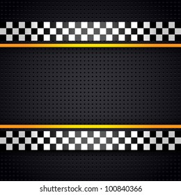 Structured metallic perforated for race sheet template, vector 10eps