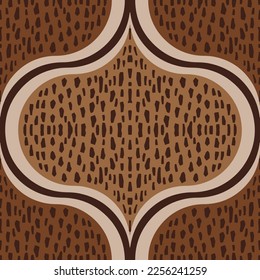 Structured Ogee - Earthtone Chocolate Coffee Brown